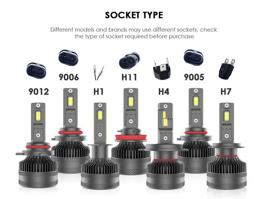 A9 300W 22000lm 6500K 4575 CSP Chips Single Heat Pipes LED Headlight Bulb